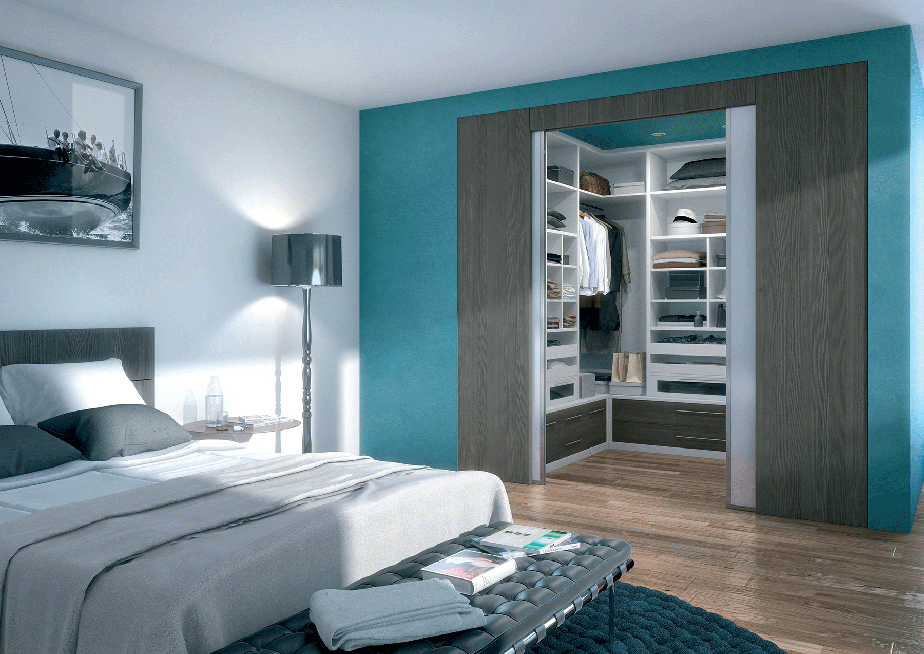 Dressing sur mesure dans une chambre