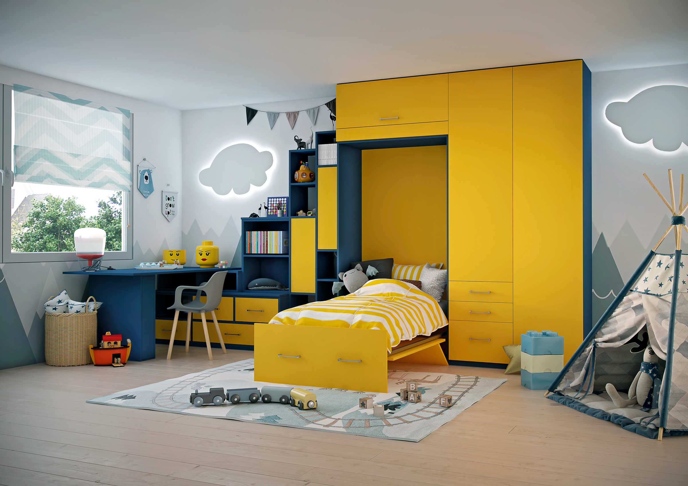 Lit rabattable chambre enfant